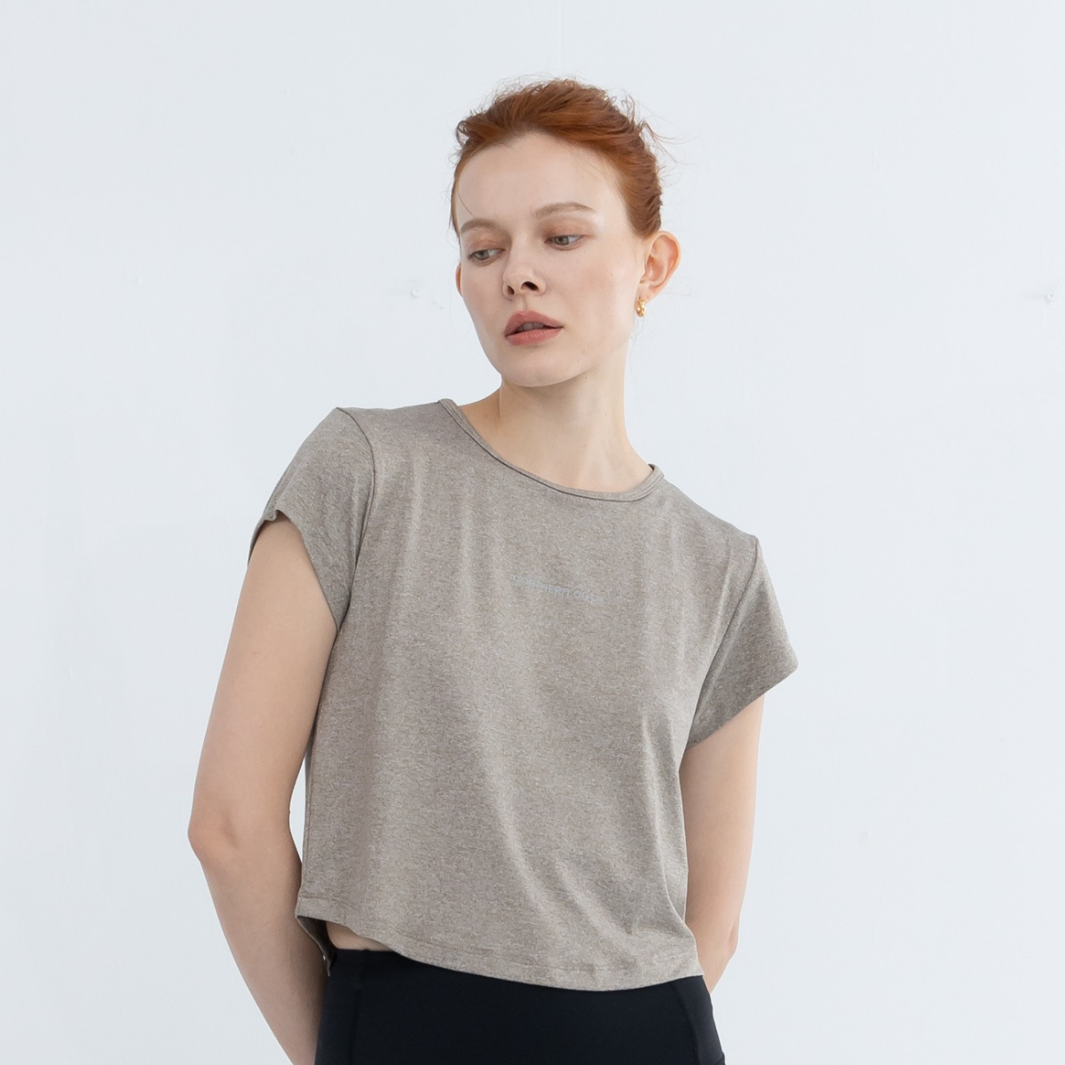 Sustainable workout top with eco-friendly design.