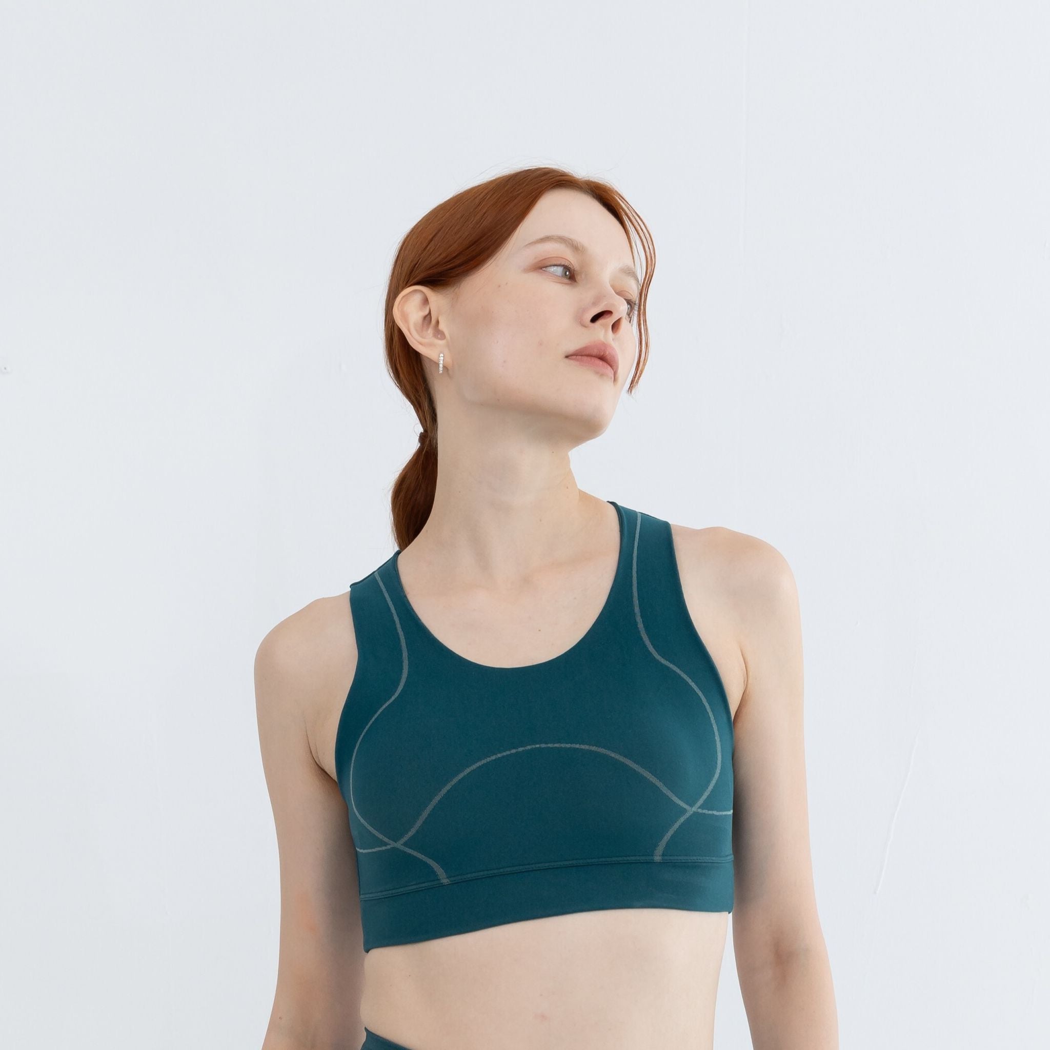 Comfortable medium impact activewear bra with wide straps