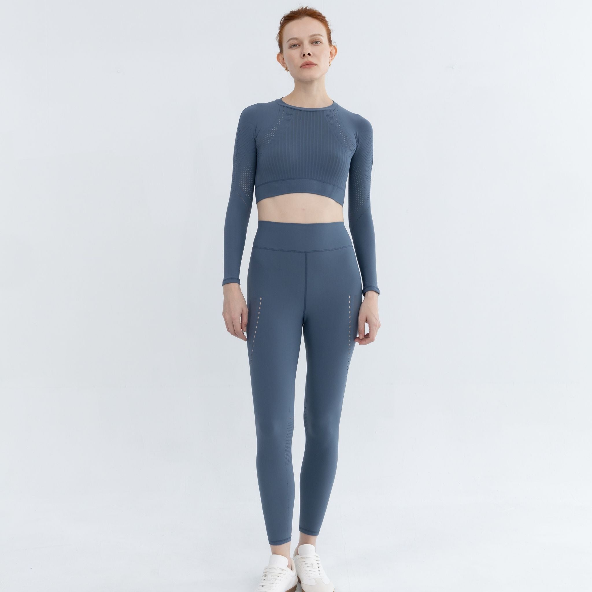 Model showcasing cropped long sleeve pullover from Northern Cote