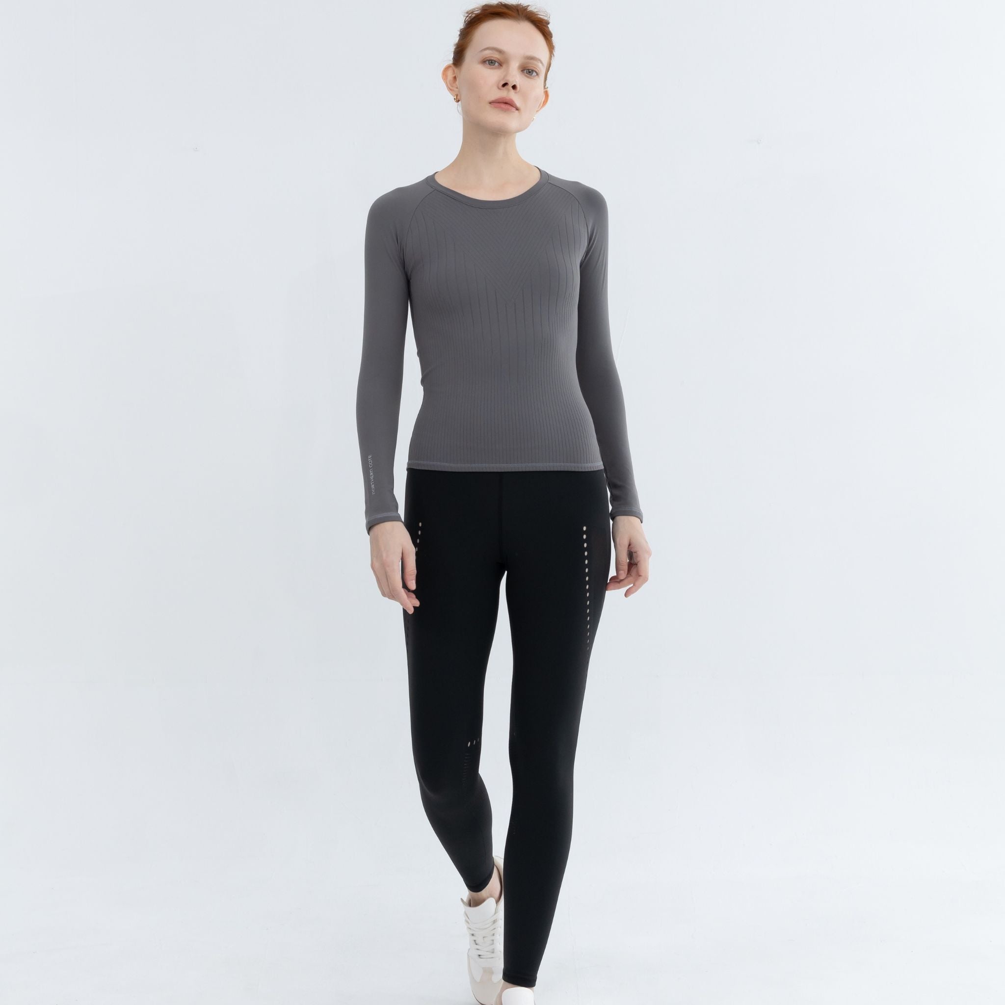 Athletic Pullover paired with high-waisted leggings