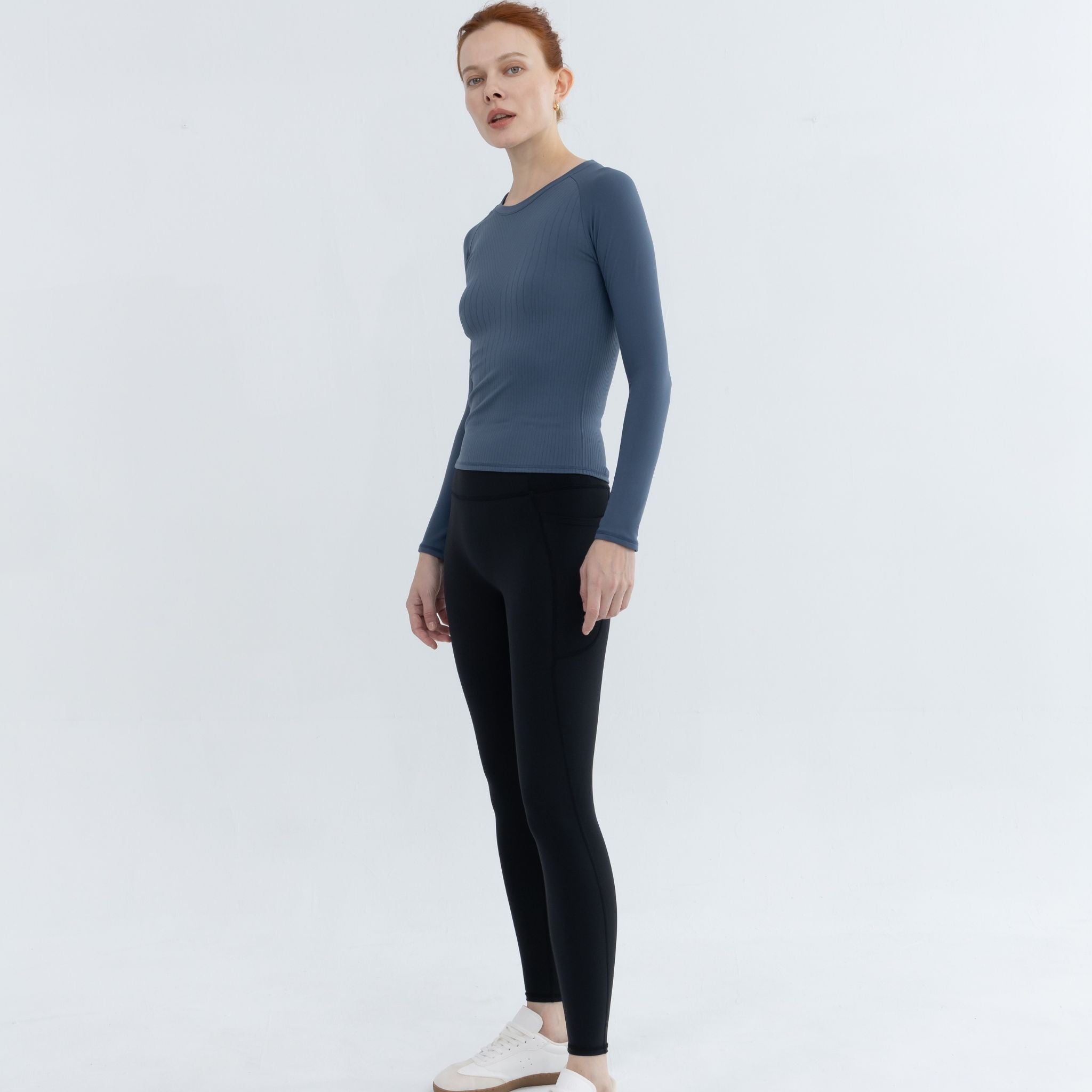 Pullover Top styled for modern fitness fashion