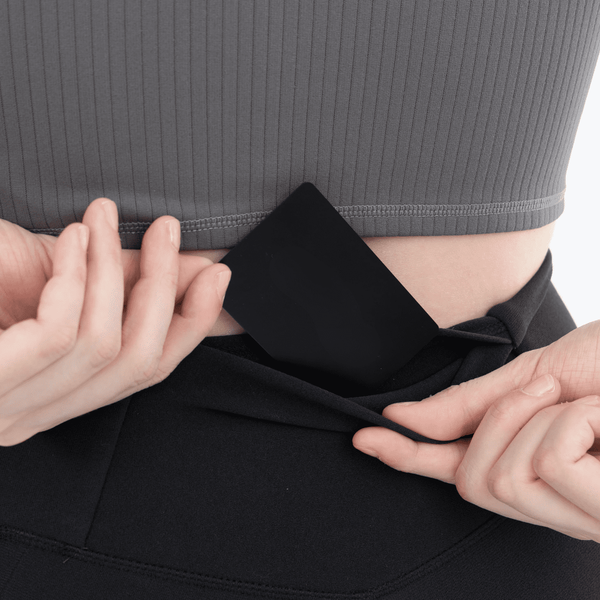 Back view of women's seamless legging with contour detail