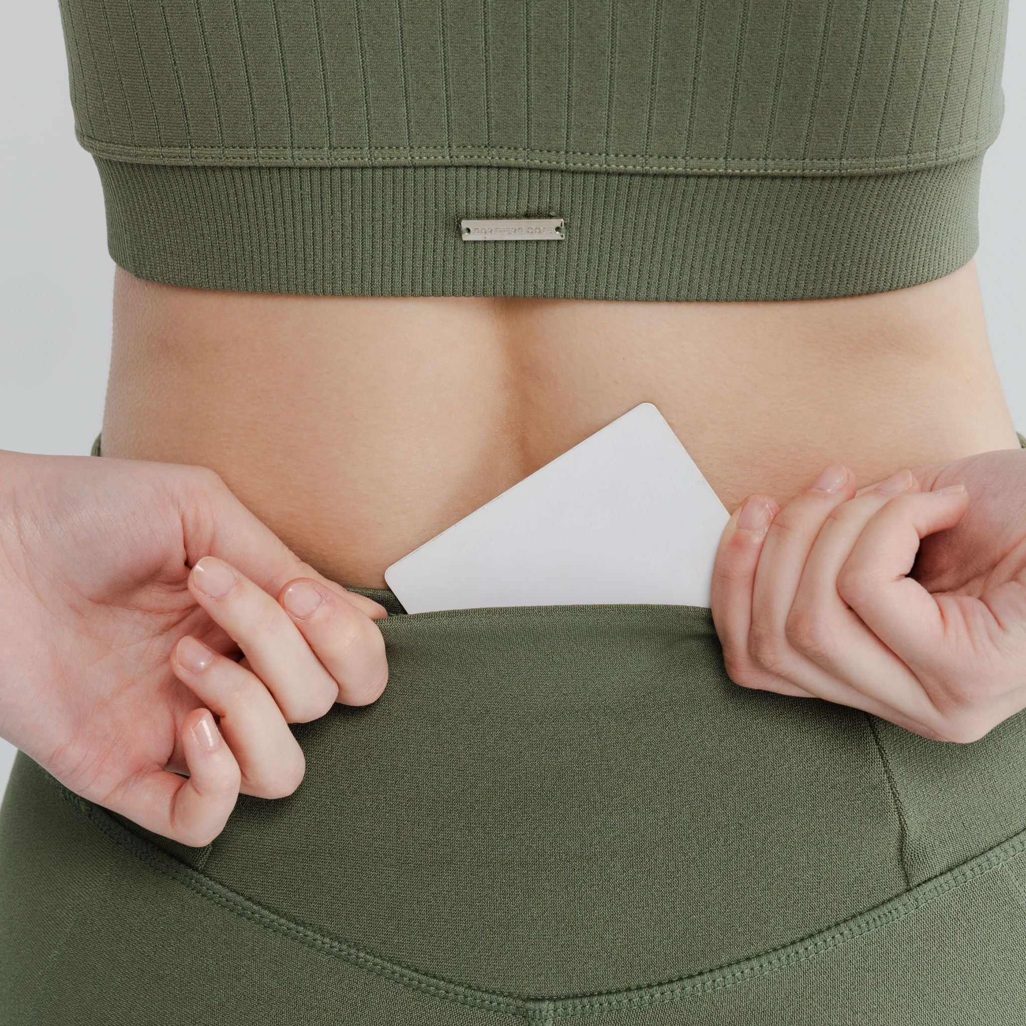 Woman wearing a comfortable high impact bra