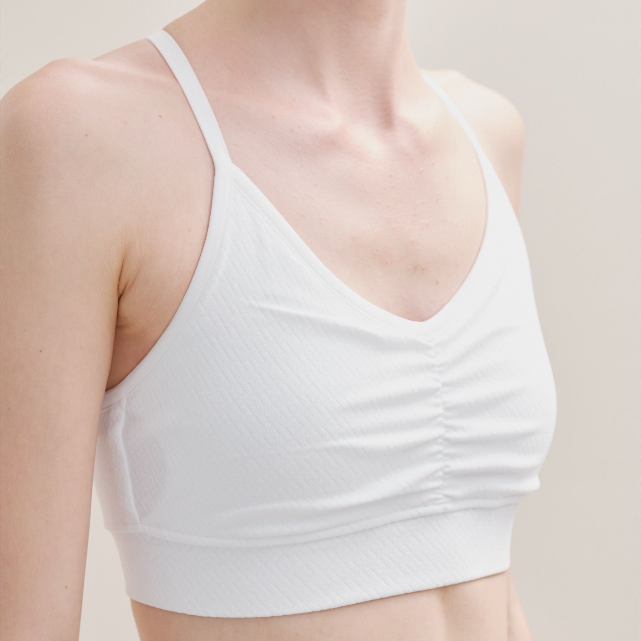 V Neck Medium Support Cross Back Bra