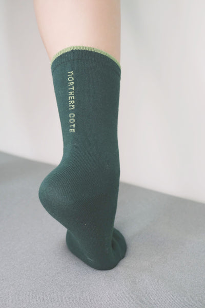 Detail shot of durable stitching on Northern cote Everyday Crew Socks