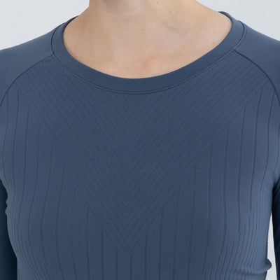 Close-up of Athletic Pullover neckline and stitching