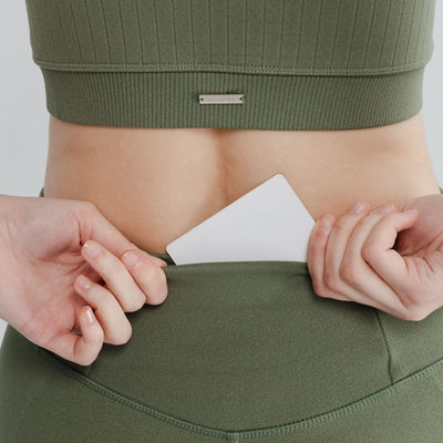 Woman wearing a comfortable high impact bra