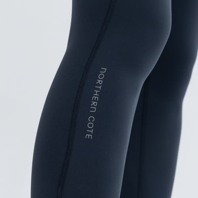 Model wearing high waist activewear leggings