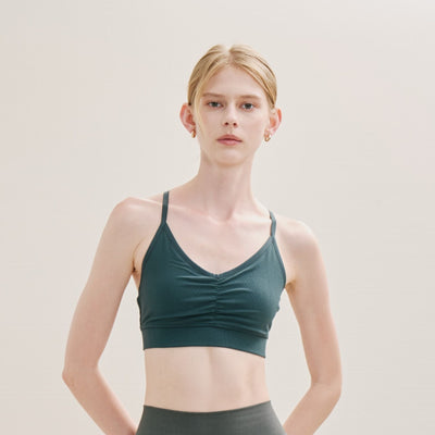 V Neck Medium Support Cross Back  Bra