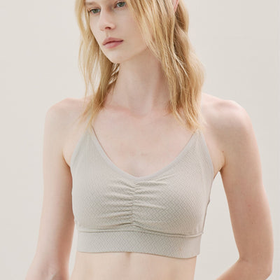 V Neck Medium Support Cross Back  Bra